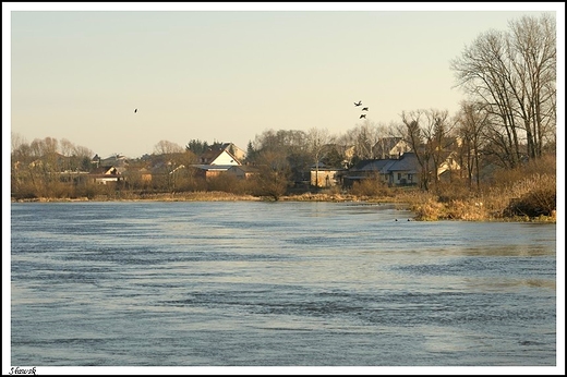 Sawsk - nad brzegiem Warty w porannym grudniowym socu