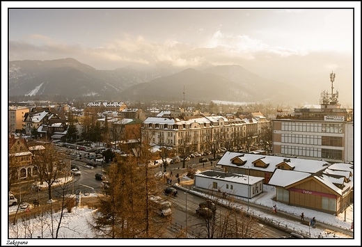 Zakopane - widok na miasto z gry z myskiego koa