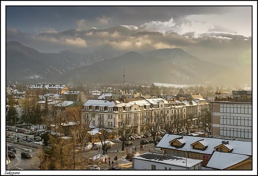 Zakopane - widok na miasto z gry z myskiego koa