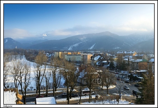 Zakopane - widok na miasto z gry z myskiego koa