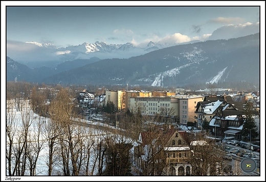 Zakopane - widok na miasto z gry z myskiego koa