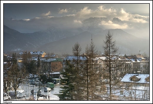 Zakopane - widok na miasto z gry z myskiego koa