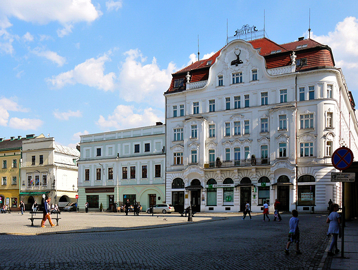 Cieszyn-  hotel Pod Brunatnym Jeleniem w rynku.