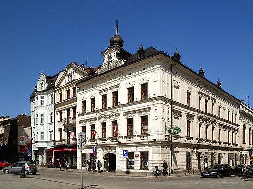 Cieszyn. zabytkowe kamienice przy Rynku.