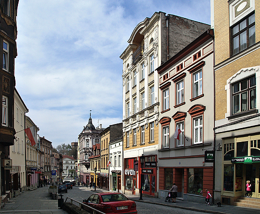 Cieszyn. Ulica Gboka prowadzca z Rynku do zamku.