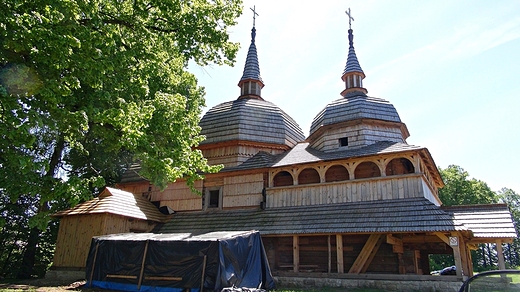 Odbudowywana cerkiew w. Paraskewy z 1713 roku
