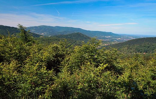 Beskid May. Widok z Gaikw na Klimczok.