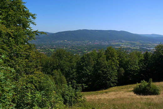 Z Mesznej na Magur. Widok na Beskid May.