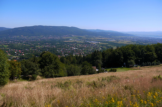 Z Mesznej na Magur. Widok na Beskid May.