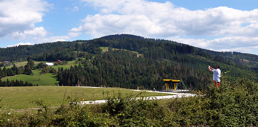 Rezydencja Prezydenta RP w Wile- widok na Beskidy z ldowiska.