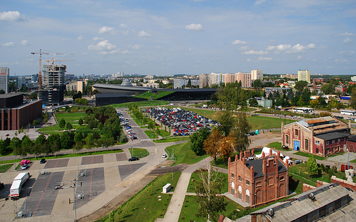 Panorama Katowic z dawnej wiey szybu KWK Katowice