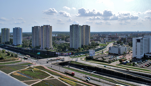Panorama Katowic z dawnej wiey szybu KWK Katowice