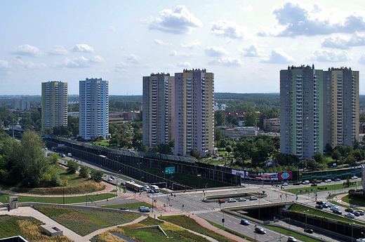 Panorama Katowic z dawnej wiey szybu KWK Katowice