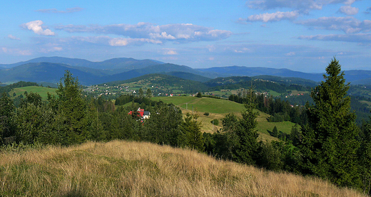 Koczy Zamek-widok ze wzniesienia.