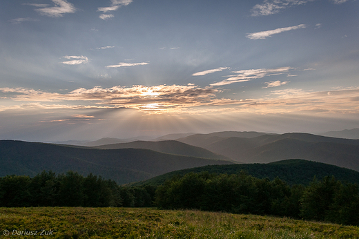 Zachd soca nad Bieszczadami