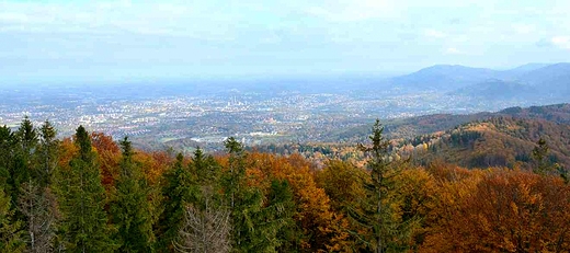 Widok z Szyndzielni na Bielsko Biaa