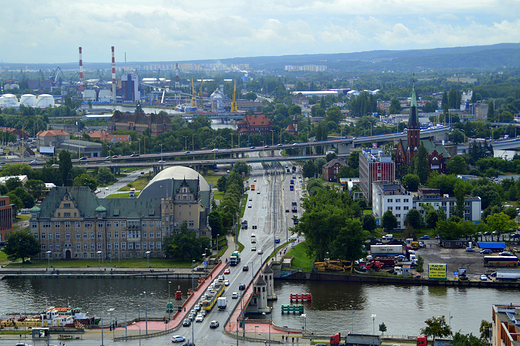 Szczecin - widok z tarasu katedry