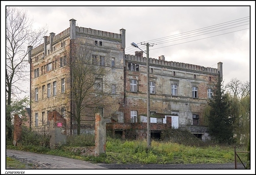 Lenartowice - zaniedbany paac eklektyczny z ok. 1870 r.