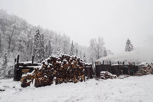 Bieszczady - wypalanie wgla drzewnego