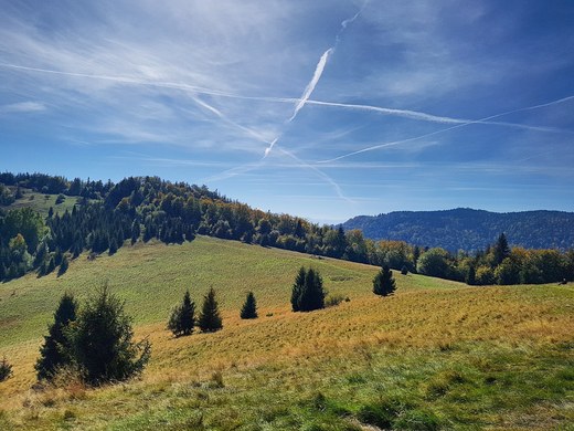 Gorczaskie polany, dalekie panoramy, nieba autostrady... Gorczaski Park Narodowy