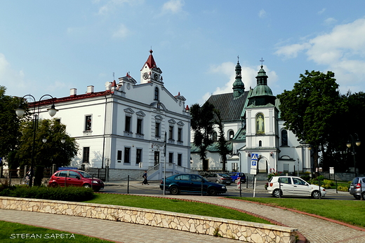 Rynek , ratusz i koci pw.Ducha  witego w abnie