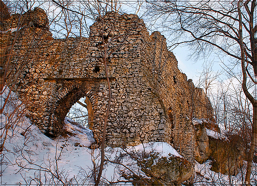 Ruiny zamku w  Smoleniu XIVw.