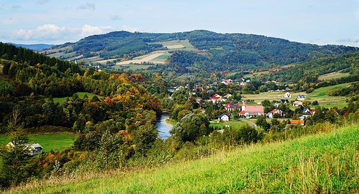 Pierwszy widok na dolin Wisoki.