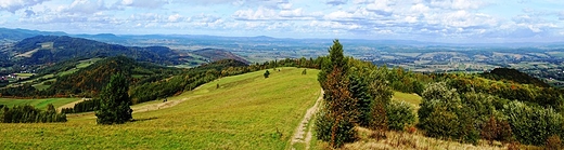 Panorama na Grzywack Gr i pasmo Magury Wtkowskiej