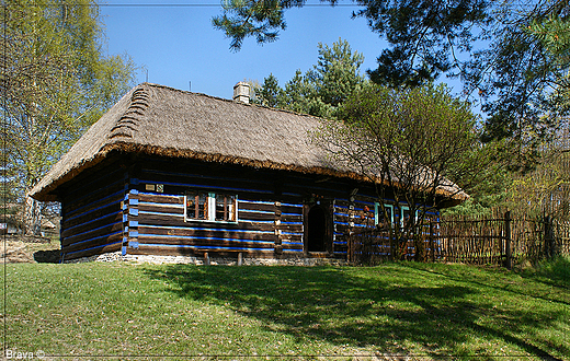 Skansen w  Wygiezowie -  chaupa z Podolsza z 1862 r.