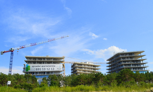 Międzyzdroje - Nowe budynki hotelowe w budowie