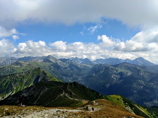 Widok z Kopy Kondrackiej na Tatry Wysokie