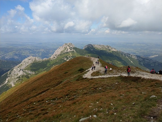 Giewont i Przecz Kondracka widziane z Kopy Kondrackiej