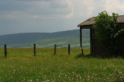 Pustostan z widokiem na Pasmo Klonowskie. Wicka