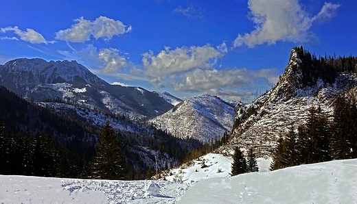 Przysop Mitusi, panorama w kierunku zachodnim.