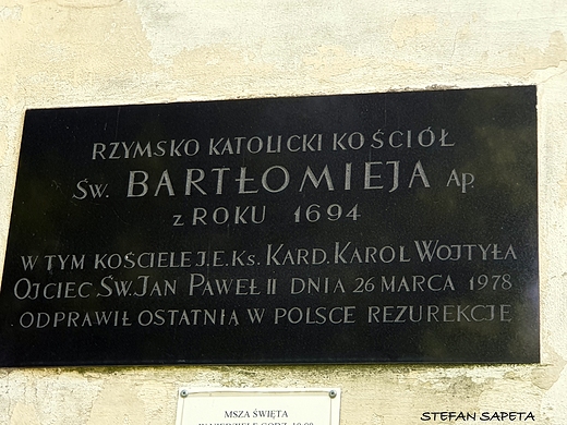 Rzymsko katolicki koci w. Bartomieja Ab. z 1694r.