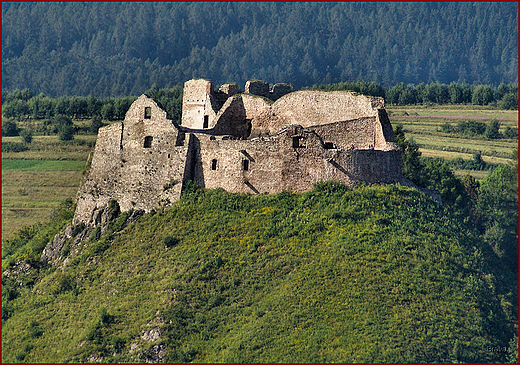Ruiny zamku w Czorsztynie - widok z  Zamku w  Niedzicy