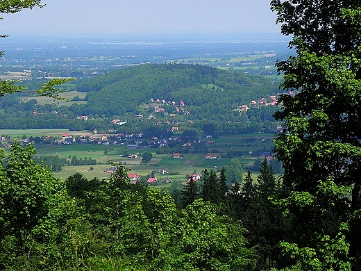 Widok z Lipowskiego Gronia w stronę Górek i Brennej