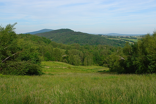 Radostowa. Widok ze zbocza Klonwki