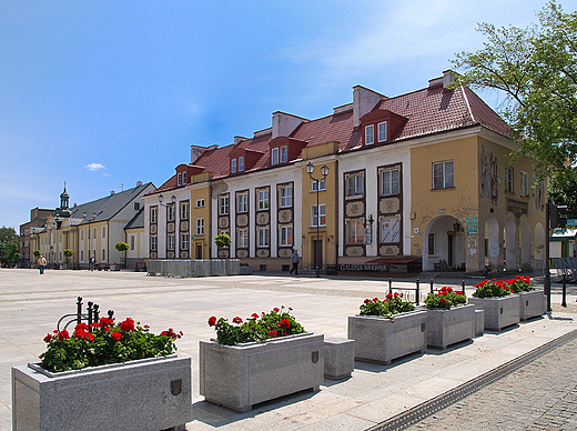 Białystok. Kamienice w rynku.