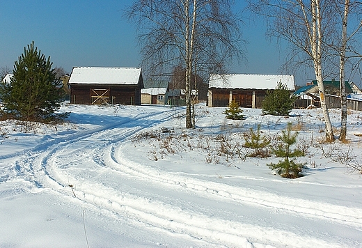 Krajobraz wsi Lipa widziany z ulicy Lipowej