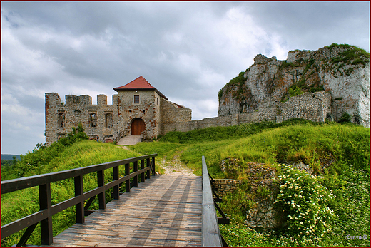 Ruiny zamku rycerskiego w  Rabsztynie