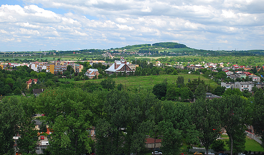 Panorama Gry w. Doroty w Grodcu. Widok z zamku w Bdzinie.