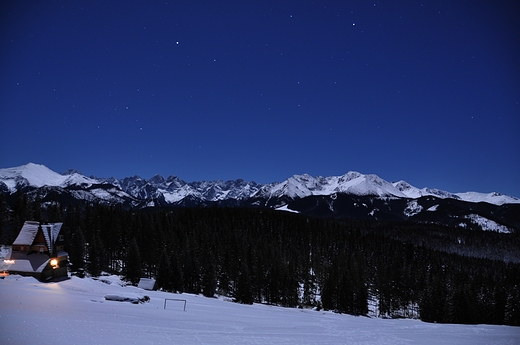 Widok na Tatry z Bukowiny Tatrzaskiej