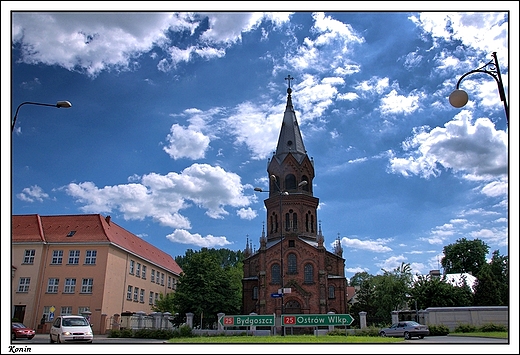 Konin - neogotycki koci ewangelicko - augsburski witego Ducha