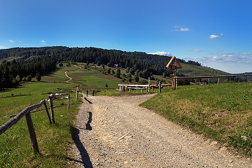 Beskid ywiecki-droga dojazdowa na Hal Boracz.