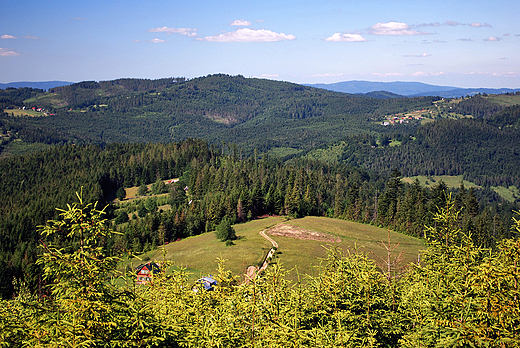 Panorama Beskidu ywieckiego w okolicy abnicy.