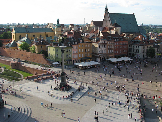 Plac Zamkowy - widok z wiey widokowej koo kocioa w. Anny