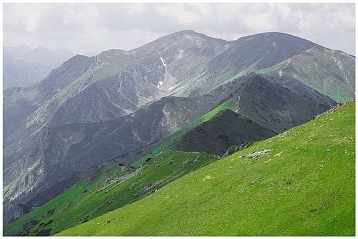 Widok na Czerwone Wierchy z Kasprowego