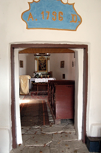 Wnętrze cerkwi w Bielicznej. Beskid Niski