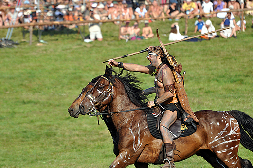 Na polu bitwy podczas prby inscenizacji. Grunwald 2010